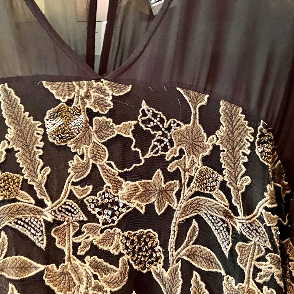 NEW ANTHROPOLOGIE "LET ME BE" BEADED 2DIE4 SWING DRESS $398